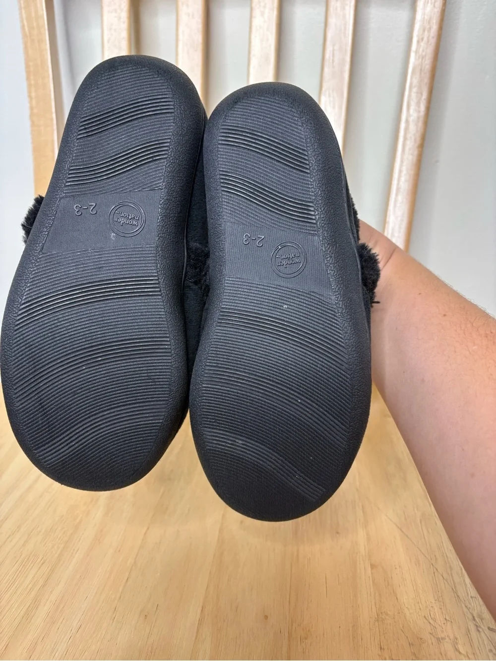 Wonder Nation Boys Black 'Out of Control' Game Controller Slippers 2-3